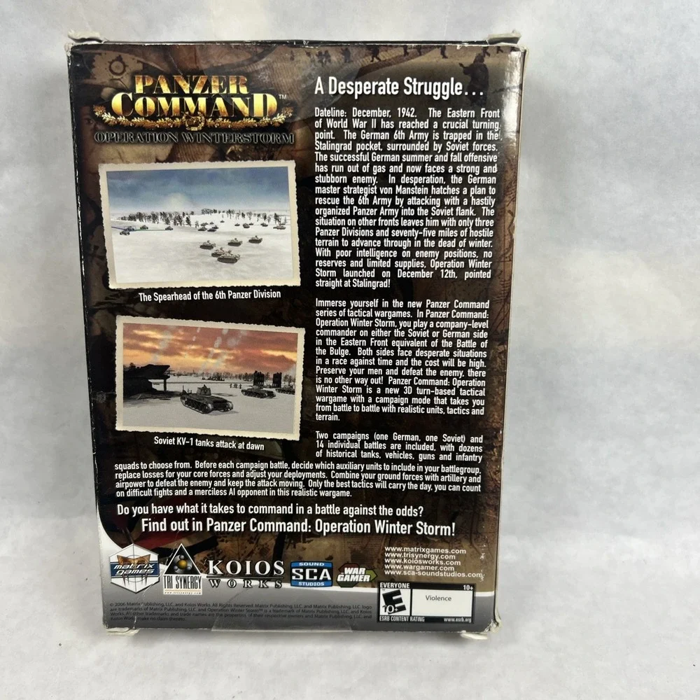 Panzer Command: Operation Winterstorm (PC, 2007)‎ WW II Simulator Matrix Games